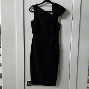 Vince Camuto One Shoulder Black Dress
